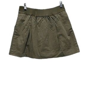 Imperfect vintage J. CREW mini skirt 100% cotton pockets stretchy green label 2